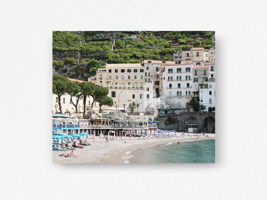 Amalfi Coast Print, Amalfi Italy, Beach Photography, Italian Coastal