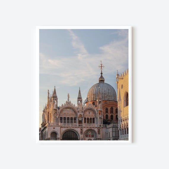 Basilica di San Marco at Golden Hour - Venice Italy Photography Print