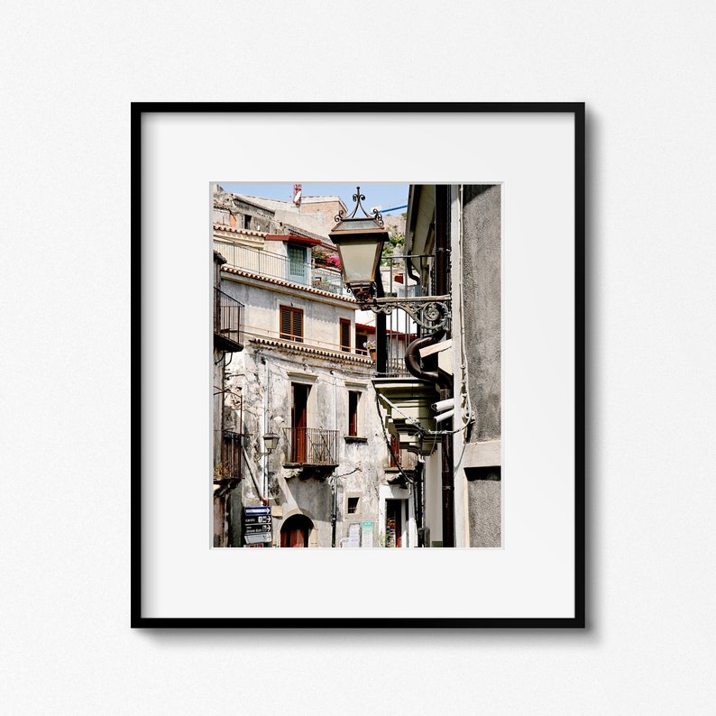 Sicily Italy Photography, Sicilian Wall Art, Italy Street Photo, Sicily Print, Travel Photography, Italian Kitchen Wall Art, Neutral Art image 1