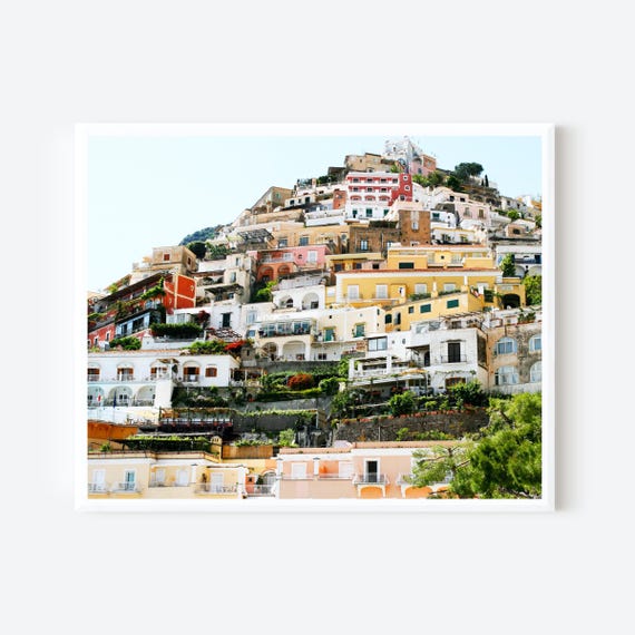 Positano Photography, Amalfi Coast Print, Colorful Italian Architecture Photograph, Seaside Village, Positano Italy Photo, Italy Travel Art