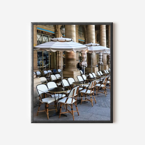 Paris Café Print, Le Nemours Brasserie Photography, French Art Decor, Parisian Wall Art, Francophile Gift, Framed Paris Photo