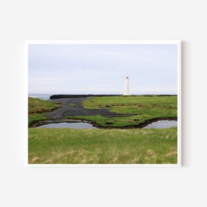 Iceland Photography, Malariff Lighthouse Photograph, Icelandic Art, Coastal Decor, Snaefellsnes Peninsula, Western Iceland, Lighthouse Art