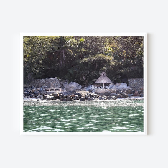 Under the Palapa – Puerto Vallarta, Mexico Photography Print, Tropical Coastal Wall Decor