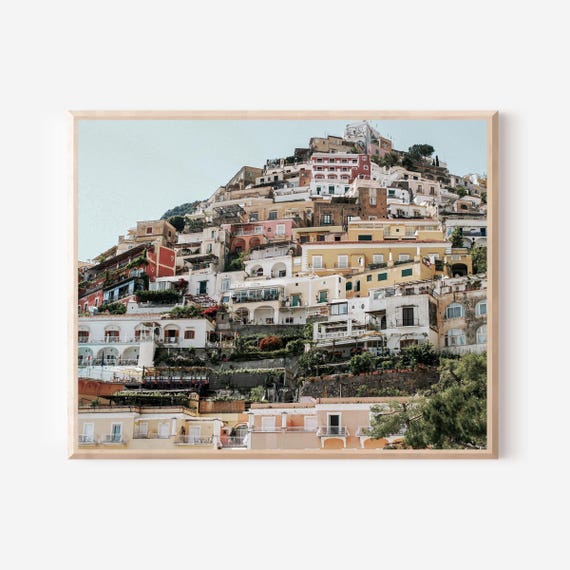 Cliffside Positano - Amalfi Coast Photography Print, Colorful Italian Architecture Wall Art