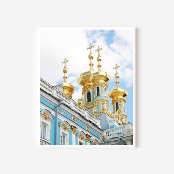 Catherine’s Palace Photography Print, Russian Imperial Architecture, Luxury Travel Wall Art, Russia Photography