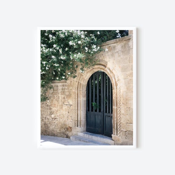Oleander Gate - Historic Doorway in Old Town Rhodes Greece