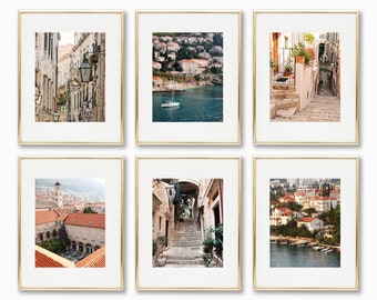 Dubrovnik Croatia Photography Set of Six Photography Prints - Croatian Wall Art  - Architecture and Sea Photographs - Old Town Pictures