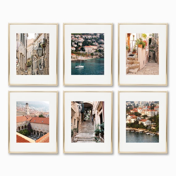 Dubrovnik Croatia Photography Set of Six Photography Prints - Croatian Wall Art  - Architecture and Sea Photographs - Old Town Pictures