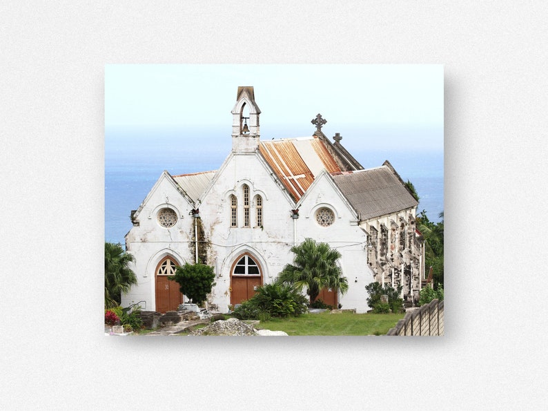 Barbados Photography, St Josephs Parish Church Print, Caribbean Architecture, Anglican Church Photograph, Barbados Travel Art Print image 3