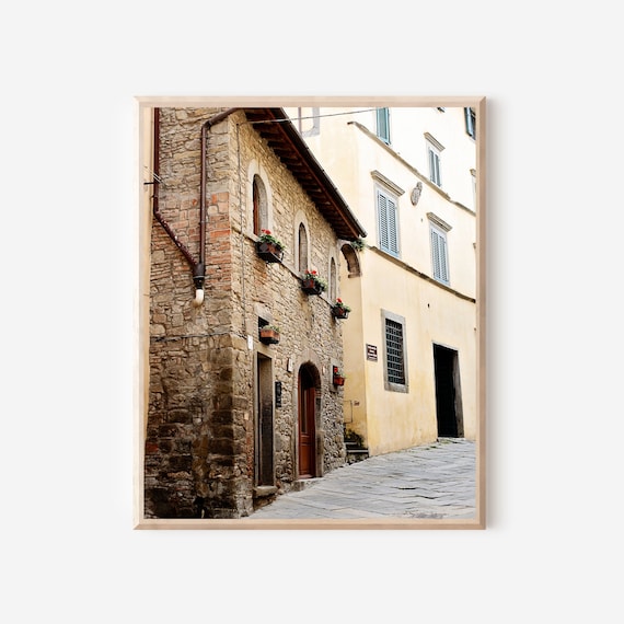 Montepulciano Tuscany Print, Rustic Italy Photography, Italian Architecture Wall Art, Tuscan Village Decor, Warm Brown Travel Picture