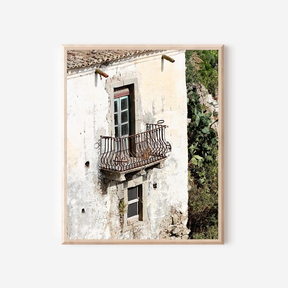 Sicily Photography, Italian Balcony Print, Sicily Italy, Italian Wall Art, Mediterranean Decor, Sicilian Travel Print, Sicily Photograph