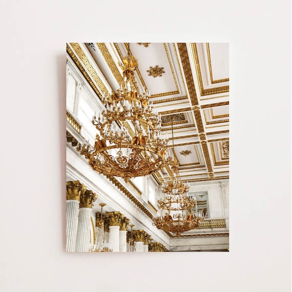 Chandelier Wall Art Hermitage Museum Print Saint Petersburg