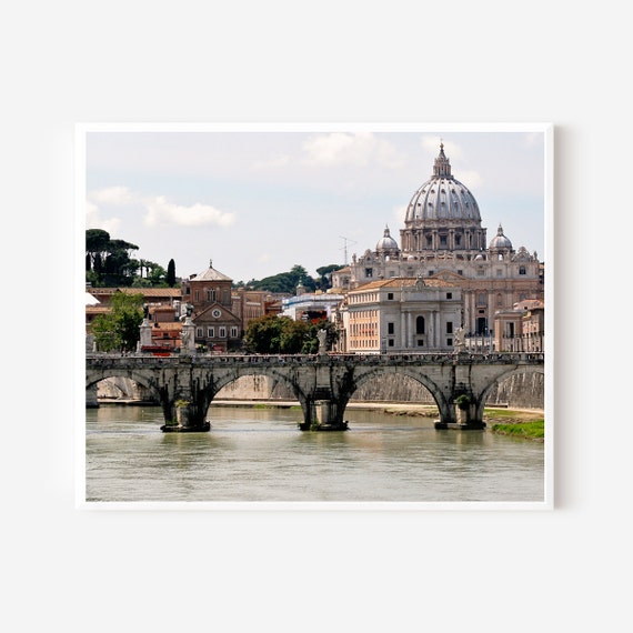 Rome Italy Photography of St. Peter's Vatican Cathedral Print, Italian Wall Art, Roman Architecture Photograph