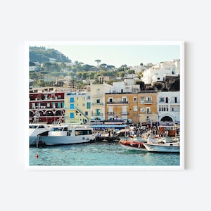 Capri Italy, Marina Grande Print, Capri Wall Art, Italy Photography, Mediterranean Decor, Italian Seaside Art, Colorful Waterfront Print