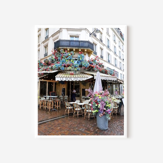 Le Bon Pecheur - French Cafe Photography Print from Paris France