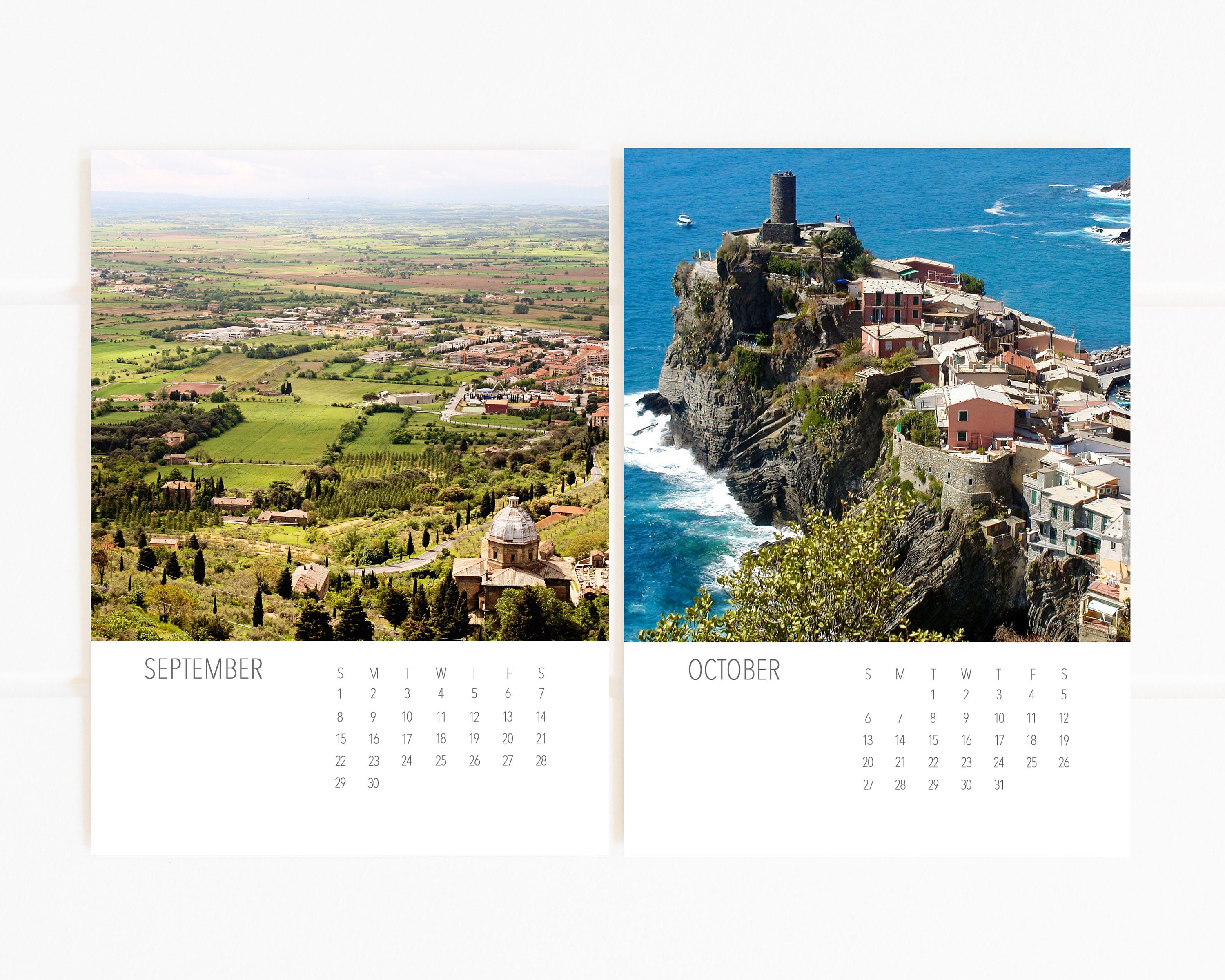 2019 Italy Desk Calendar 5x7 Photography Calendar Travel Photos