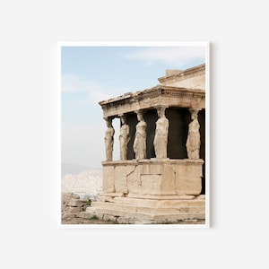 Caryatid Print, Acropolis Photo, Athens Greece Photography, Porch of Caryatids Photograph, Greek Columns Picture, Travel Photography