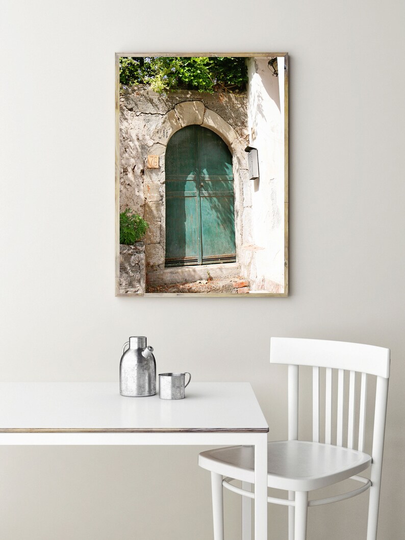 Sicily Wall Art Teal Door Print Italy Photography Sicilian Etsy