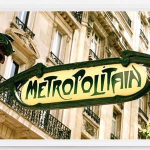 Paris Photography Print, Metro Sign Photo, Metropolitain, Art Nouveau Decor, French Gallery Wall Art, Parisian Picture, Gift for Francophile image 7