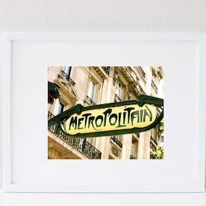 Paris Photography Print, Metro Sign Photo, Metropolitain, Art Nouveau Decor, French Gallery Wall Art, Parisian Picture, Gift for Francophile image 6