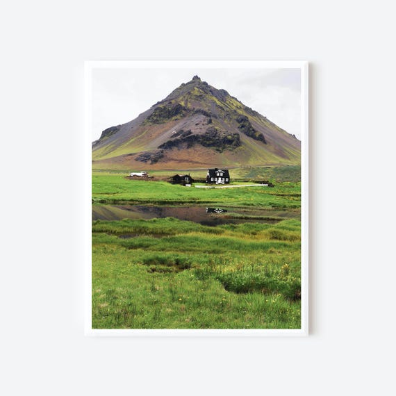 House at Mt Stapafell - Icelandic Landscape Photography Print from Arnarstapi