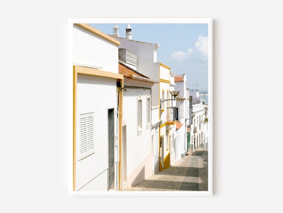 Streets of Lagos - Portugal Wall Art, Sunlit Coastal Architecture Photography Print