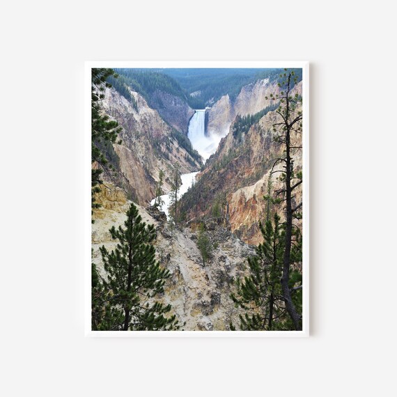 Yellowstone Photography, Artists Point Print, Yellowstone National Park Photograph, Grand Canyon of Yellowstone, Waterfall Picture