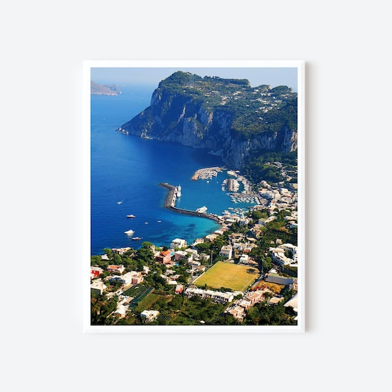 Capri Italy Photo, Capri Photography, Coastal Italy Print, Blue Wall Art, Mediterranean Decor, Italian Seascape, Italy Travel Print