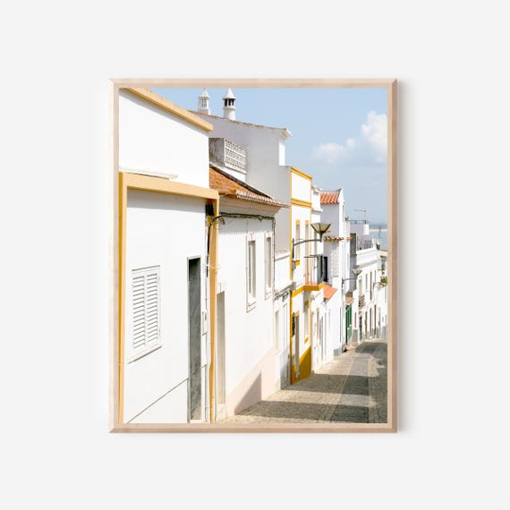Lagos Portugal Wall Art, Sunlit Coastal Architecture Print, European Travel Photography