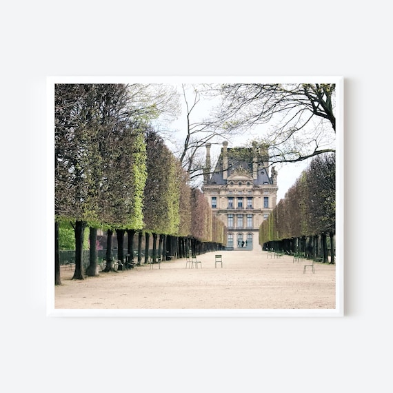 Louvre Garden Path - Paris Photography Print, Tuileries Garden Photo, French Wall Art