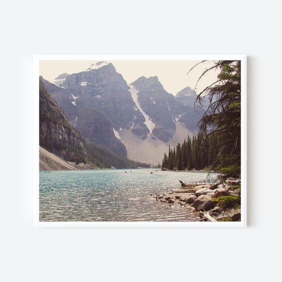 In the Mountains - Banff National Park Canada Print, Canadian Mountain Lake Photography