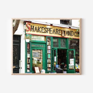 Shakespeare and Company Print, Paris Photography, Book Store Photo, Library Decor, French Wall Art, Parisian Street Photograph, Paris Gift