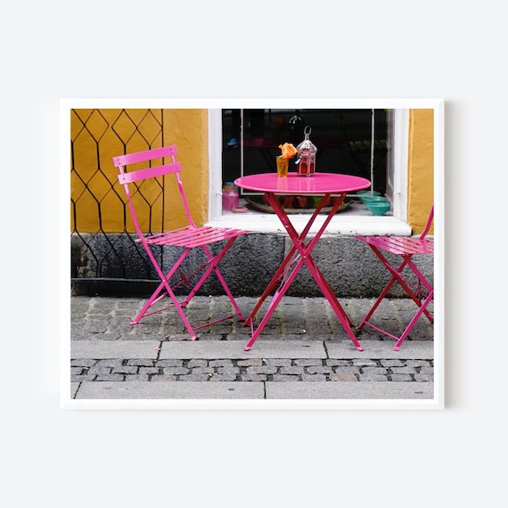 Hot Pink Bistro - Copenhagen Cafe Photography Print