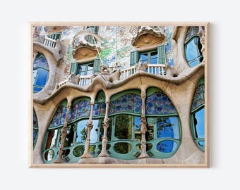 Casa Batllo Print, Gaudi Architecture, Barcelona Photography