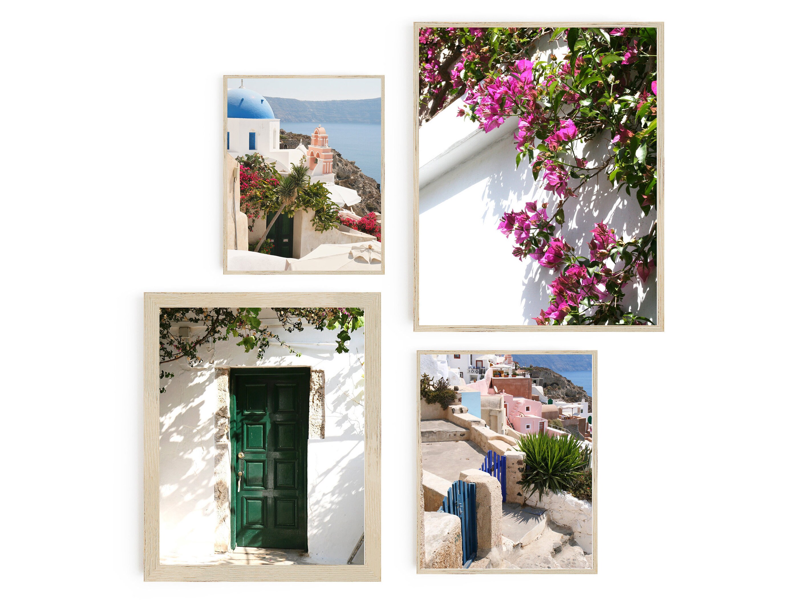 Greek Island Gallery Wall Art Santorini and Corfu Greece Photography