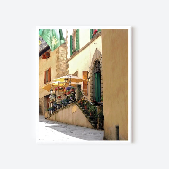 Cortona Italy Print, Italian Cafe Art, Osteria del Teatro, Tuscany Photography, Kitchen Wall Art, Tuscan Home Decor, Italy Picture