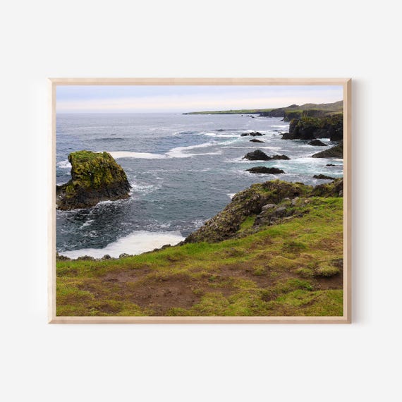 Iceland Photography, Arnarstapi Photograph, Icelandic Landscape, Snaefellsnes Peninsula, Bird Cliffs Photo, Travel Photography