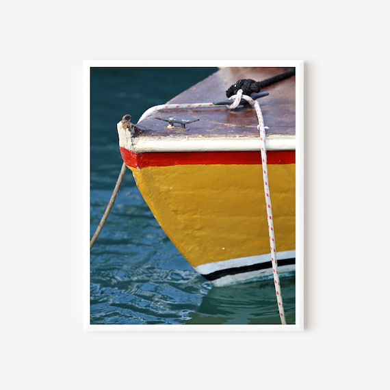 Yellow Boat Photography, Nautical Wall Art from Caribbean Island of St. Barts