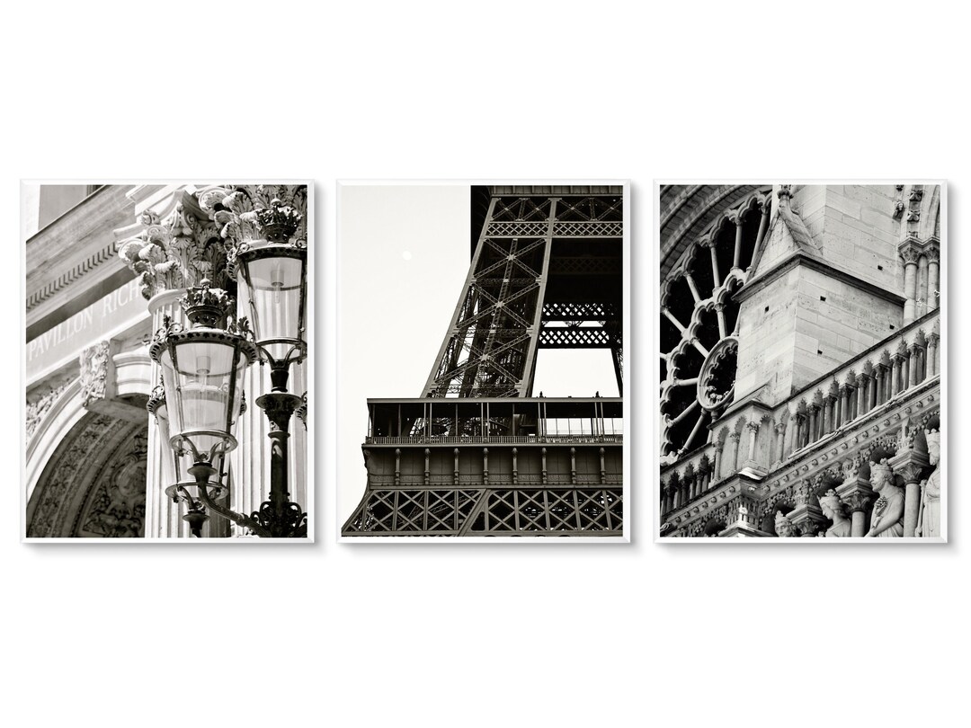 Paris Print Collection in Black and White Paris Gallery Wall ...