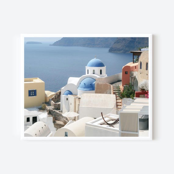 Santorini Horizon - Oia Santorini Greece Photography, Mediterranean Wall Art
