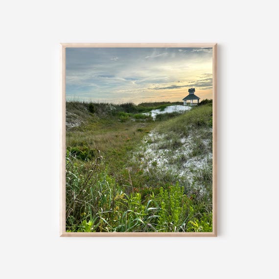 Oak Island Dunes Print, North Carolina Beach Photography, Seaside Escape, Coastal Photography for Home