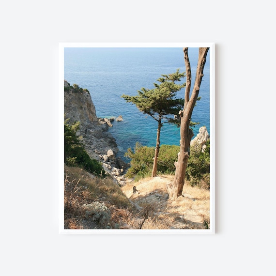Greek Island Photography, Corfu Greece Print, Seascape, Corfu Beach Photo,