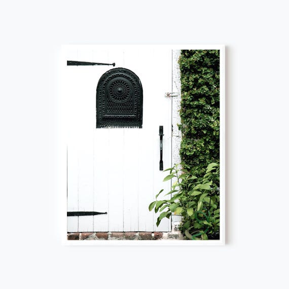White Door Photo, Charleston Door Print, Door Photography, Charleston South Carolina Photograph, Southern Wall Art, Ivy Door Photo