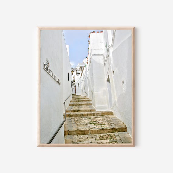 Costanilla Steps – Vejer de la Frontera Spain Photography, Mediterranean Home Decor