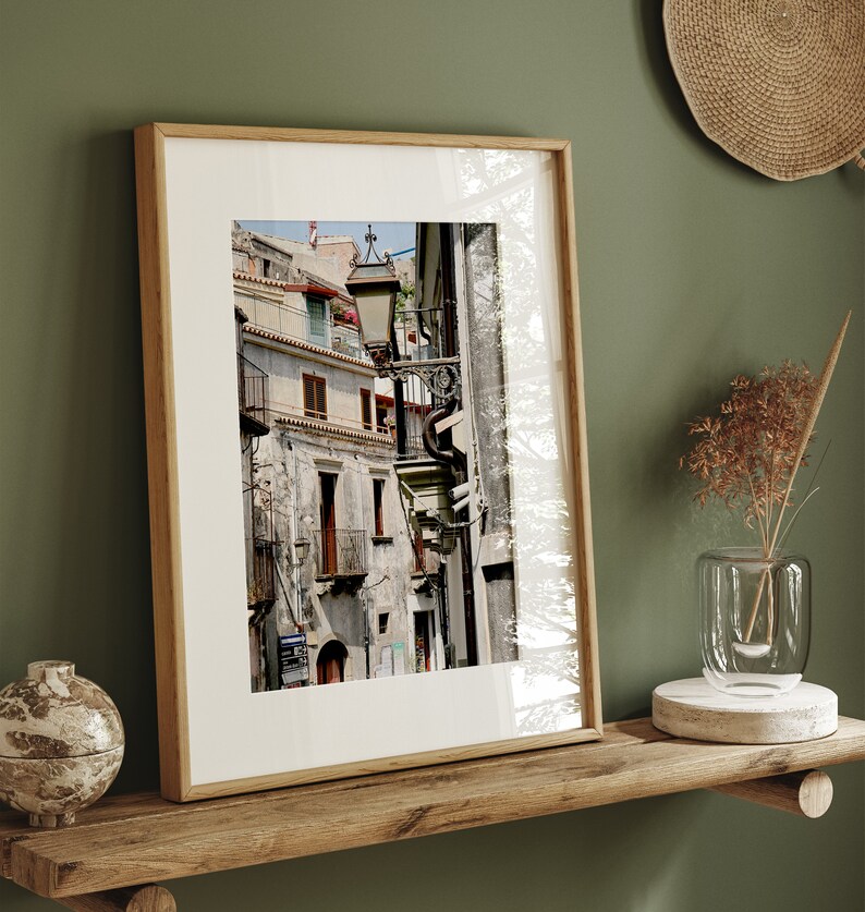 Sicily Italy Photography, Sicilian Wall Art, Italy Street Photo, Sicily Print, Travel Photography, Italian Kitchen Wall Art, Neutral Art image 3