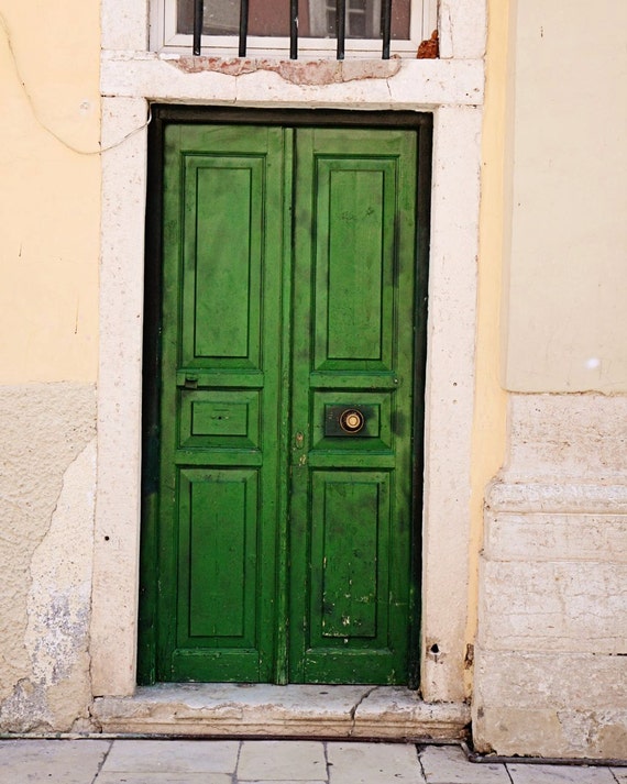 Emerald Green Door Photograph Athens Greece Photography Kelly Irish Print Mediterranean Home Decor Rustic Wall Art Door Picture