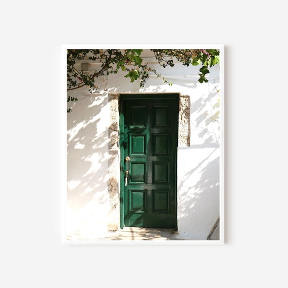Corfu Green Door - Greek Island Photography Print