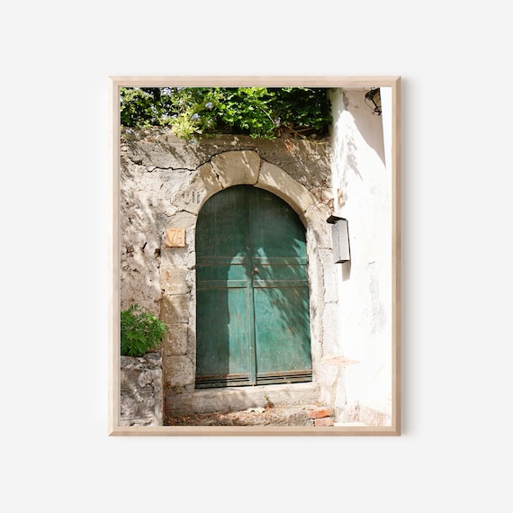 Sicily Photography Print, Teal Green Door Wall Art, Italian Farmhouse Decor, Doors of Italy, Sicilian Art, Rustic Teal Wall Art