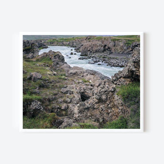 Carved by Water – Iceland River Landscape Photography Print