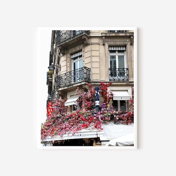Cafe Drouot Photography Print from Paris France, French Cafe Wall Art
